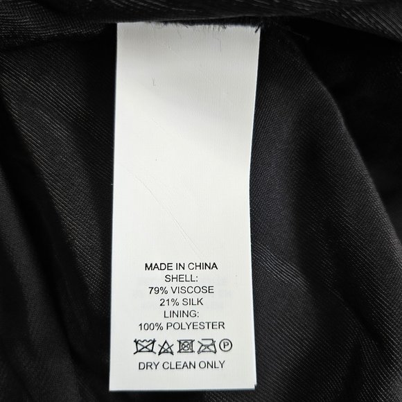 Kate Spade Women's Black Silk Blend Velvet Ruffle Front Wrap Skirt Size: 2 - Picture 7 of 8